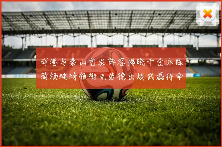 海港与泰山首发阵容揭晓于金永陈蒲杨瑞琦领衔克劳德出战武磊待命替补